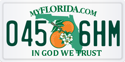 FL license plate 0456HM