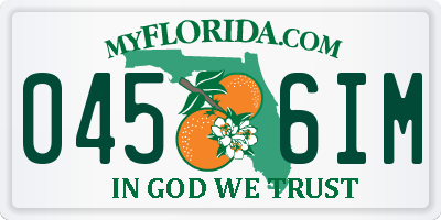 FL license plate 0456IM