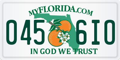 FL license plate 0456IO