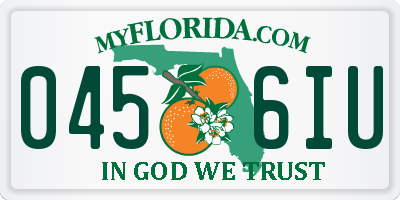 FL license plate 0456IU
