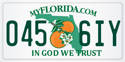 FL license plate 0456IY