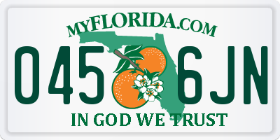 FL license plate 0456JN