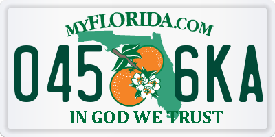FL license plate 0456KA