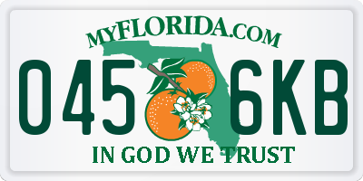 FL license plate 0456KB