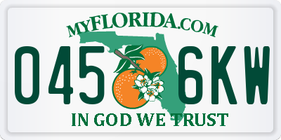 FL license plate 0456KW