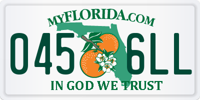 FL license plate 0456LL