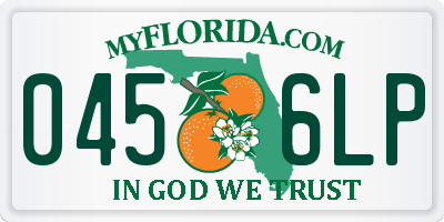 FL license plate 0456LP