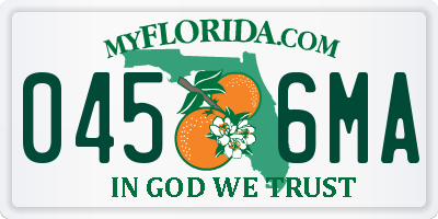 FL license plate 0456MA