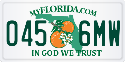 FL license plate 0456MW