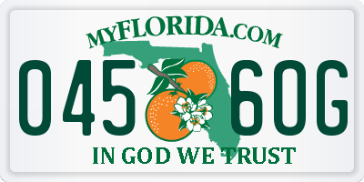 FL license plate 0456OG
