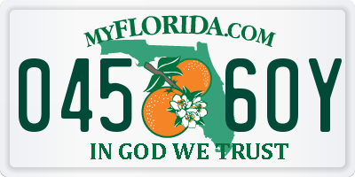FL license plate 0456OY