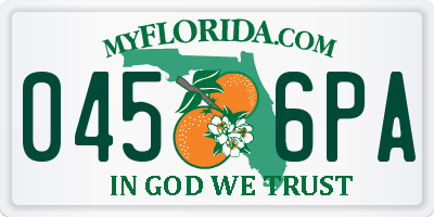 FL license plate 0456PA