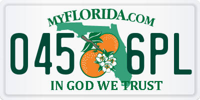 FL license plate 0456PL