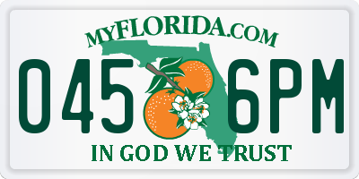 FL license plate 0456PM