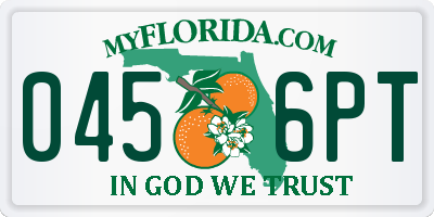 FL license plate 0456PT