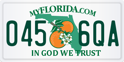 FL license plate 0456QA