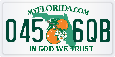 FL license plate 0456QB