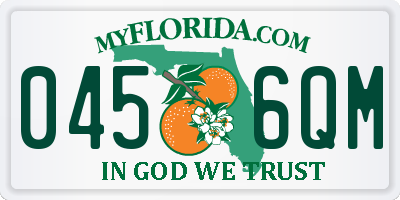 FL license plate 0456QM
