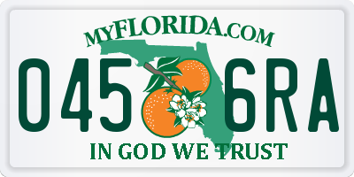 FL license plate 0456RA