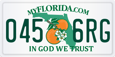 FL license plate 0456RG