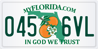 FL license plate 0456VL