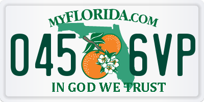 FL license plate 0456VP