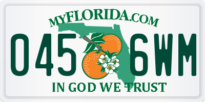 FL license plate 0456WM