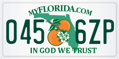 FL license plate 0456ZP