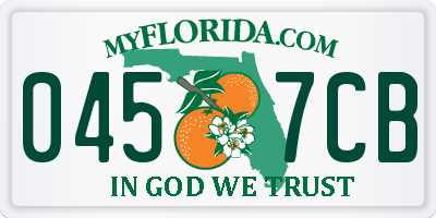 FL license plate 0457CB