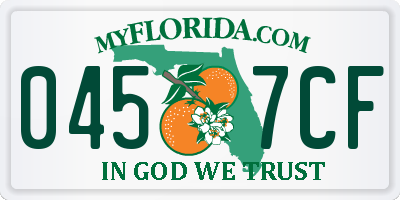 FL license plate 0457CF
