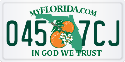 FL license plate 0457CJ