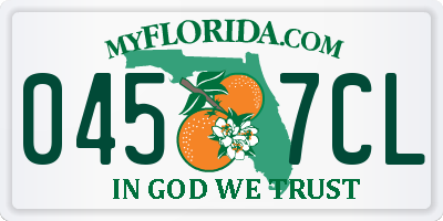 FL license plate 0457CL