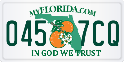 FL license plate 0457CQ