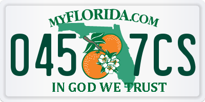 FL license plate 0457CS