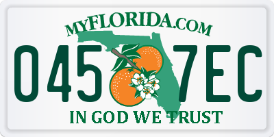 FL license plate 0457EC