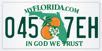 FL license plate 0457EH