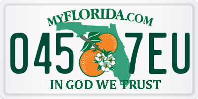 FL license plate 0457EU