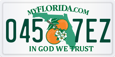 FL license plate 0457EZ