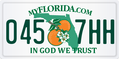 FL license plate 0457HH