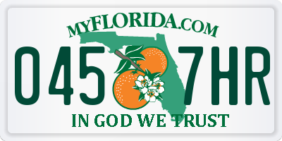 FL license plate 0457HR