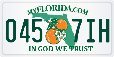 FL license plate 0457IH