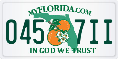 FL license plate 0457II