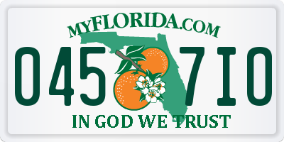 FL license plate 0457IO