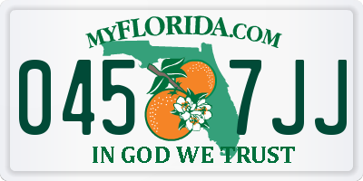 FL license plate 0457JJ
