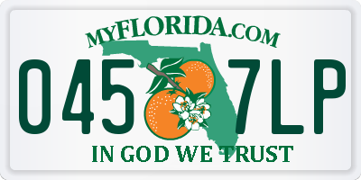 FL license plate 0457LP