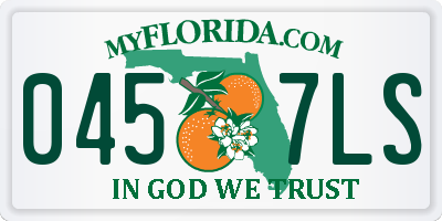 FL license plate 0457LS