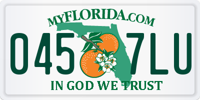 FL license plate 0457LU