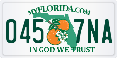 FL license plate 0457NA