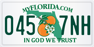 FL license plate 0457NH