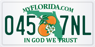 FL license plate 0457NL